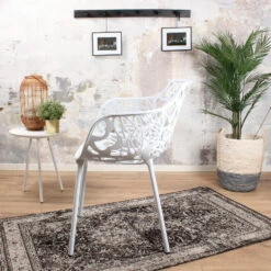 DS4U - Cast Magnolia Stoel Met Arm Wit -Beliani Winkel 0066081317304e7d90bdc0e1ff3b2433