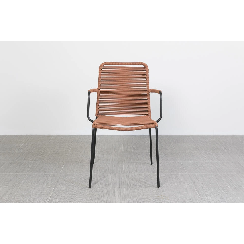 VDG Denver Rope Stapelbare Tuinstoel Terracotta 7 VDG Denver Rope Stapelbare Tuinstoel Terracotta - Afbeelding 7