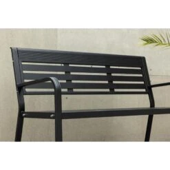 Svea - Layla Tuinbank - 125 Cm - Zwart -Beliani Winkel 013f570705854053aa6e92c1a0e6dba5