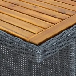 VidaXL Tuintafel Poly Rattan En Massief Acaciahout Donkergrijs -Beliani Winkel 01b01db505194205b7b2226b1cb0a131