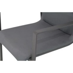 Tuinstoel Stapelbaar Aluminium/textileen Grijs-antraciet Lifestyle Garden -Beliani Winkel 0220c7316f0e40109cf002a1755f48fe