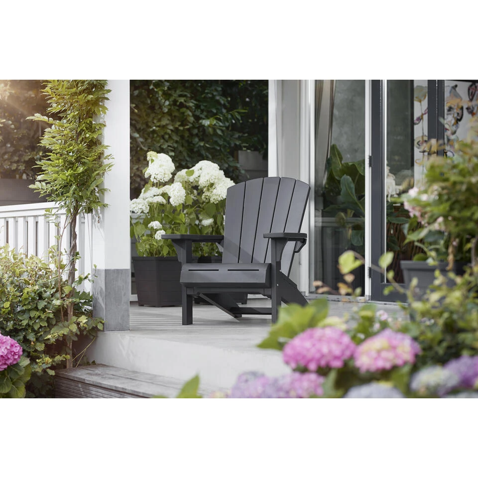 Keter Troy Adirondack Tuinstoel - Set Van 2 - 81x80x96,5cm - Zwart 7 Keter Troy Adirondack Tuinstoel - Set Van 2 - 81x80x96,5cm - Zwart - Afbeelding 7