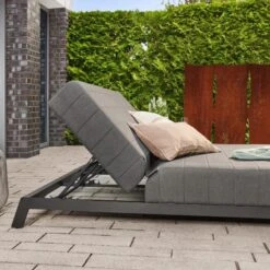 Merkloos HOME DELUXE - VALENCIA Ligstoel Met Verstelbare Rugleuning - 203 X 144 Cm -Beliani Winkel 0262f747eb9e4f6f83173cd76120c8e2