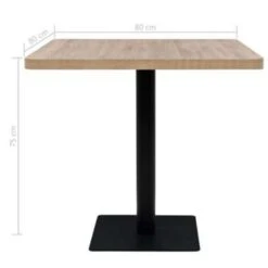 VidaXL - Eetkamertafel - Beige - MDF - 80 X 80 X 75 Cm -Beliani Winkel 03fc5cf0266c4b008a87fa19474e3998