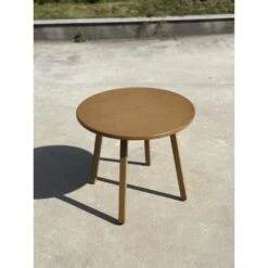 Sens-Line - Porto Sidetable ø58cm - Aluminium - Houtpatroon -Beliani Winkel 048e105b888f4f358274695abc3e06bd