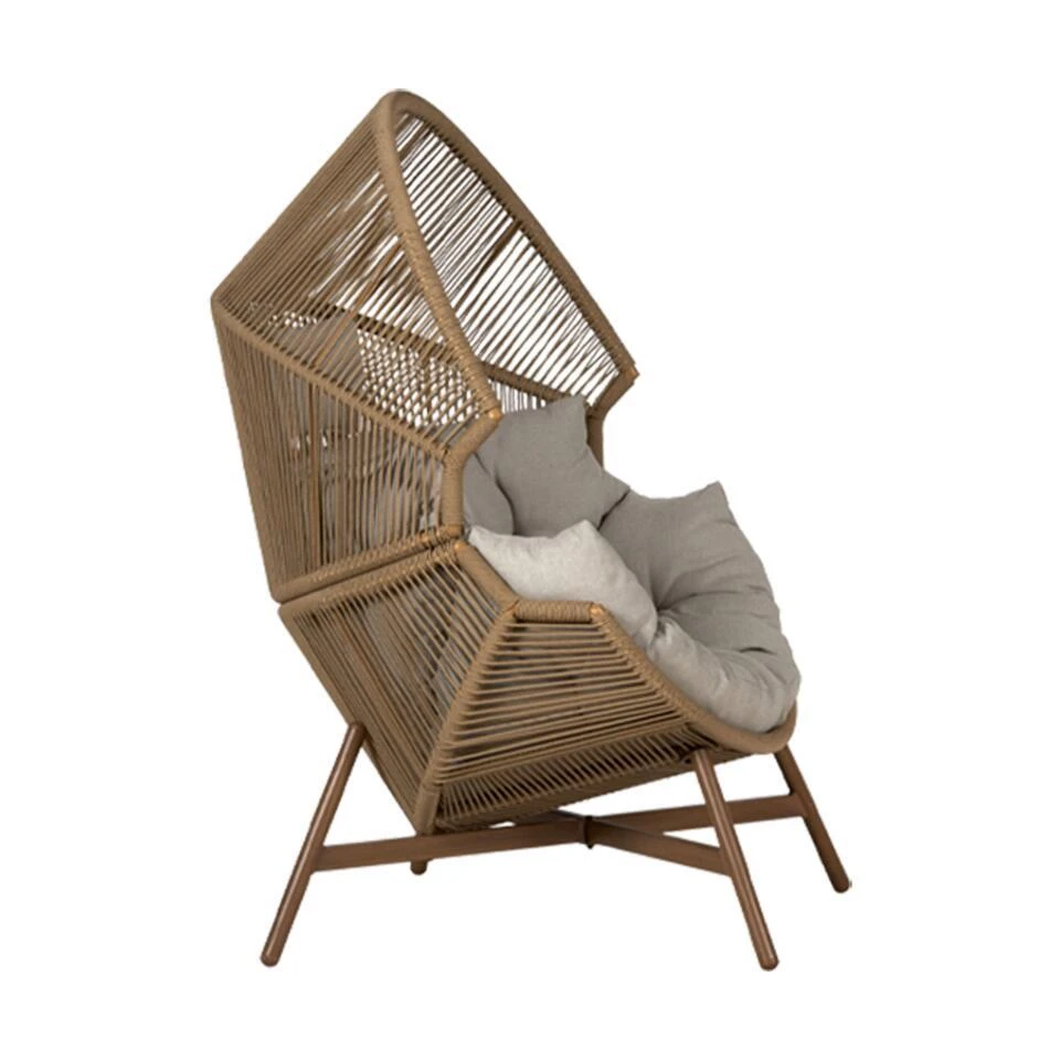 Lisomme Ayla Rattan Tuin Loungestoel Beige - Met Zitkussens 8 Lisomme Ayla Rattan Tuin Loungestoel Beige - Met Zitkussens - Afbeelding 8