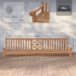 CLP Schommelbank Farm 240 Cm - Teak 8 CLP Schommelbank Farm 240 Cm - Teak -Beliani Winkel 05700b1c585145b98849c42aba3b7342