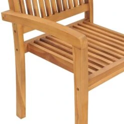 VidaXL - Tuinstoelen Met Kussens - Stapelbaar - Massief Teakhout - 6 Stuks -Beliani Winkel 0591d4b241cf425791ce55b47fe967fd