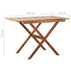 VidaXL - Tuintafel - Bruin - Massief Acaciahout - 110 X 67 X 74 Cm 11 VidaXL - Tuintafel - Bruin - Massief Acaciahout - 110 X 67 X 74 Cm -Beliani Winkel 06fd65b2a79349549ead4468de8695ef