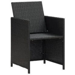 VidaXL - Tuinstoelen - Kussens - Zwart - Poly Rattan - 4 Stuks -Beliani Winkel 072ec87e75b74d0bb875d0350a4ad508