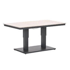 Garden Impressions Brugge Verstelbare Loungetafel 150x87 Cm - Donker Grijs -Beliani Winkel 075933adbd70441da044ee6cbe85e598