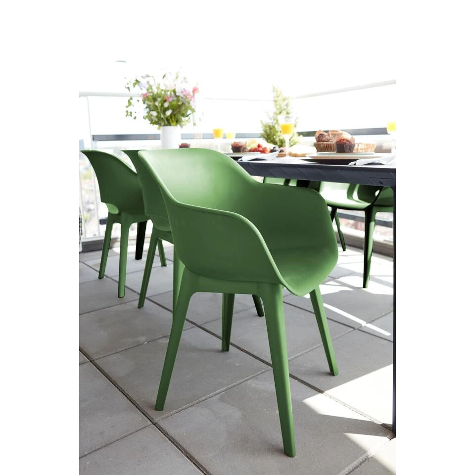 Keter Akola Tuinstoelen - 2 Stuks -56.5x55x80cm - Olijf Groen 2 Keter Akola Tuinstoelen - 2 Stuks -56.5x55x80cm - Olijf Groen - Afbeelding 2