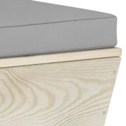 VidaXL - Tuinmiddenbank - Grijs - Geïmpregneerd Vurenhout - Met Kussens Pallet -Beliani Winkel 084425738df04e08b785863152c92a98