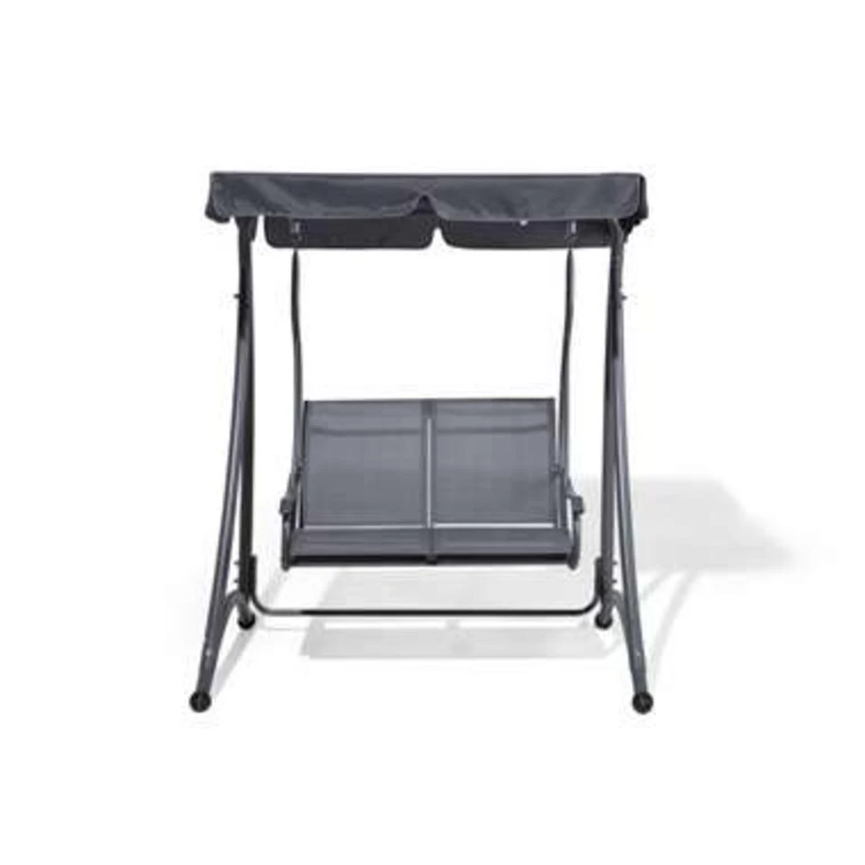 Beliani Schommelbank TESERO - Grijs Staal 3 Beliani Schommelbank TESERO - Grijs Staal - Afbeelding 3