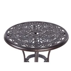 ANDALO - Tuintafel - Bruin - Aluminium -Beliani Winkel 09774e6d63ad436494133a56ece5d3d1