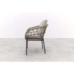 VDG Set Van 6 - Julia Dining Tuinstoel - Antraciet -Beliani Winkel 09f60498a8374e4486d9247c34ba493d 1