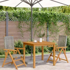 VidaXL - Tuinstoelen - Grijs - Acaciahout En Poly Rattan - 2 Stuks -Beliani Winkel 0a29f45e8d264903bad4bcf317576525