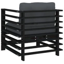 VidaXL - Tuinstoelen - Zwart - Grenenhout - 2 Stuks - Met Kussens -Beliani Winkel 0a50e91fb3b240d68a917e4c07fd4084