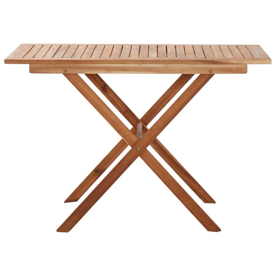 VidaXL - Tuintafel - Bruin - Massief Acaciahout - 110 X 67 X 74 Cm 2 VidaXL - Tuintafel - Bruin - Massief Acaciahout - 110 X 67 X 74 Cm - Afbeelding 2