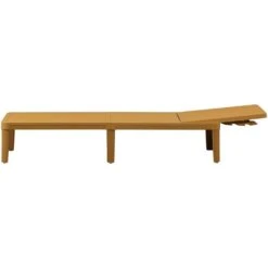 WOOOD Jinte Ligbed Tuin - Kunststof - Geel - 29x55x191 -Beliani Winkel 0ae54f239f87483ab1edba52d7f0c141