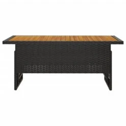 VidaXL - Tuintafel - Zwart - Acaciahout En Poly Rattan - 100x50x43/63 Cm 9 VidaXL - Tuintafel - Zwart - Acaciahout En Poly Rattan - 100x50x43/63 Cm -Beliani Winkel 0b18348da7b8442ba919628bb50c910e