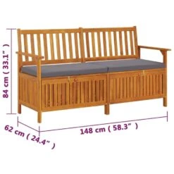 VidaXL - Bank - Grijs - Hout - 148 X 62 X 84 Cm 15 VidaXL - Bank - Grijs - Hout - 148 X 62 X 84 Cm -Beliani Winkel 0b22cb502d48483e8ee1d702599231ed