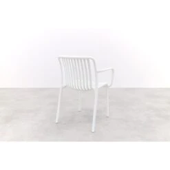 Stripe Stapelbare Tuinstoel - Wit -Beliani Winkel 0b68f418a1a8427eb9bbf7df6f5637dc