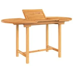 VidaXL - Tuintafel - Bruin - Massief Teakhout - 110-160x80x75 Cm - Verlengbaar -Beliani Winkel 0b86dd1a30824b95b6b4c8acf9ee519f