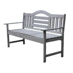 SenS-Line Nevada Tuinbank Met Uitklapbaar Tafeltje - Grijs - 150 Cm - Meranti H -Beliani Winkel 0b9cee7128be413f9277c0c71765031d