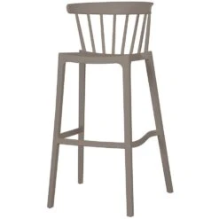 WOOOD Bliss Barstoelen Buiten - Kunststof - Taupe - Set Van 2 8 WOOOD Bliss Barstoelen Buiten - Kunststof - Taupe - Set Van 2 -Beliani Winkel 0bb8f965092a4500be686b28949cc24a