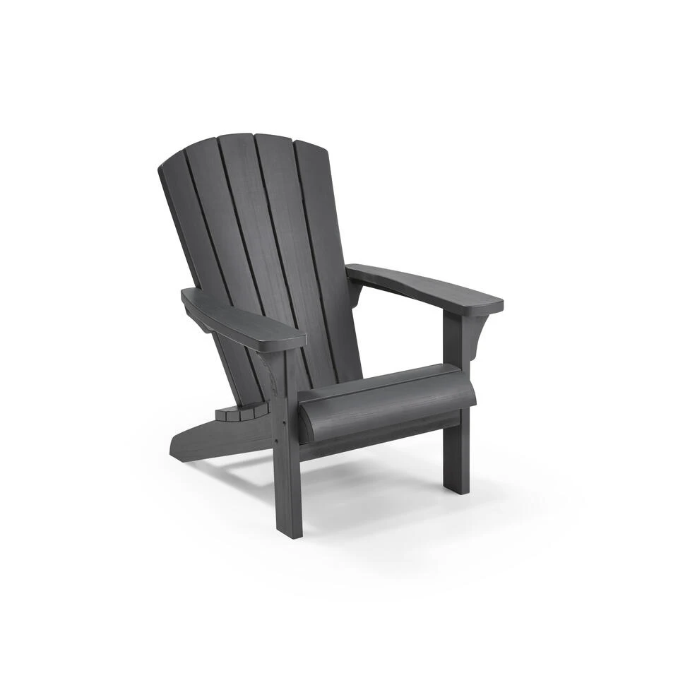 Keter Troy Adirondack Tuinstoel - Set Van 2 - 81x80x96,5cm - Zwart 2 Keter Troy Adirondack Tuinstoel - Set Van 2 - 81x80x96,5cm - Zwart - Afbeelding 2