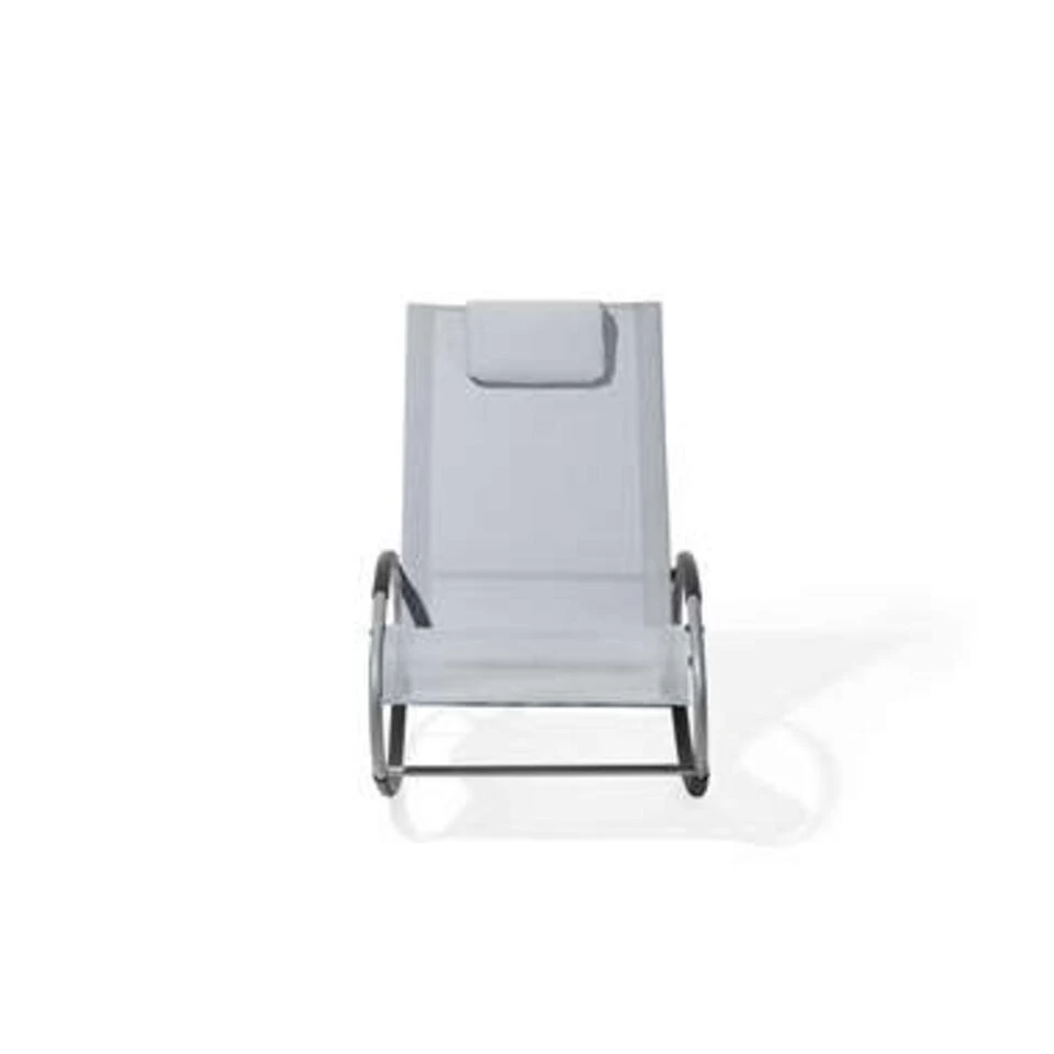 Beliani Tuinligstoel CAMPO - Grijs Polyester, Pvc 3 Beliani Tuinligstoel CAMPO - Grijs Polyester, Pvc - Afbeelding 3