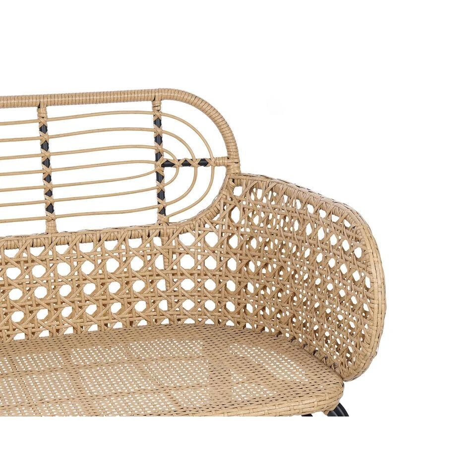 PRATELLO - Tweezitsbank - Natuurlijk - PE Rotan 6 PRATELLO - Tweezitsbank - Natuurlijk - PE Rotan - Afbeelding 6