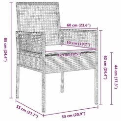 VidaXL - Tuinstoel - Beige - Poly Rattan - 53 X 60 X 85cm -Beliani Winkel 0cb8ec9e57da46a8a32c0079d8977183