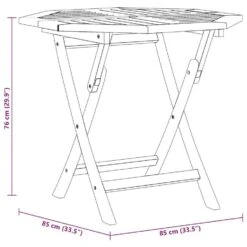 VidaXL - Tuintafel - Bruin - Massief Teakhout - 85x85x76 Cm - Inklapbaar -Beliani Winkel 0eabd200989d4c80866ab0339bdddf8e