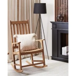 BOJANO - Schommelstoel - Lichte Houtkleur - Acaciahout -Beliani Winkel 0fa5a6c044374b30830e3fa9b89bea5a