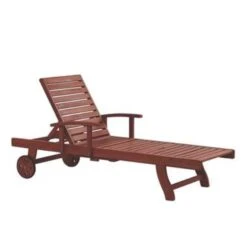 Beliani Tuinligstoel TOSCANA - Donkere Houtkleur Acaciahout