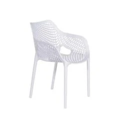 Garden Impressions Air XL Kunststof Tuinstoel Wit - Set Van 4 Stuks -Beliani Winkel 1000003877 0103