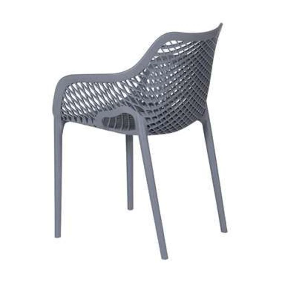 Garden Impressions Air XL Kunststof Tuinstoel Donker Grijs - 2 Stuks 2 Garden Impressions Air XL Kunststof Tuinstoel Donker Grijs - 2 Stuks - Afbeelding 2