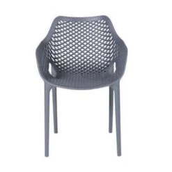 Garden Impressions Air XL Kunststof Tuinstoel Donker Grijs - 2 Stuks 6 Garden Impressions Air XL Kunststof Tuinstoel Donker Grijs - 2 Stuks -Beliani Winkel 1000003926 0103