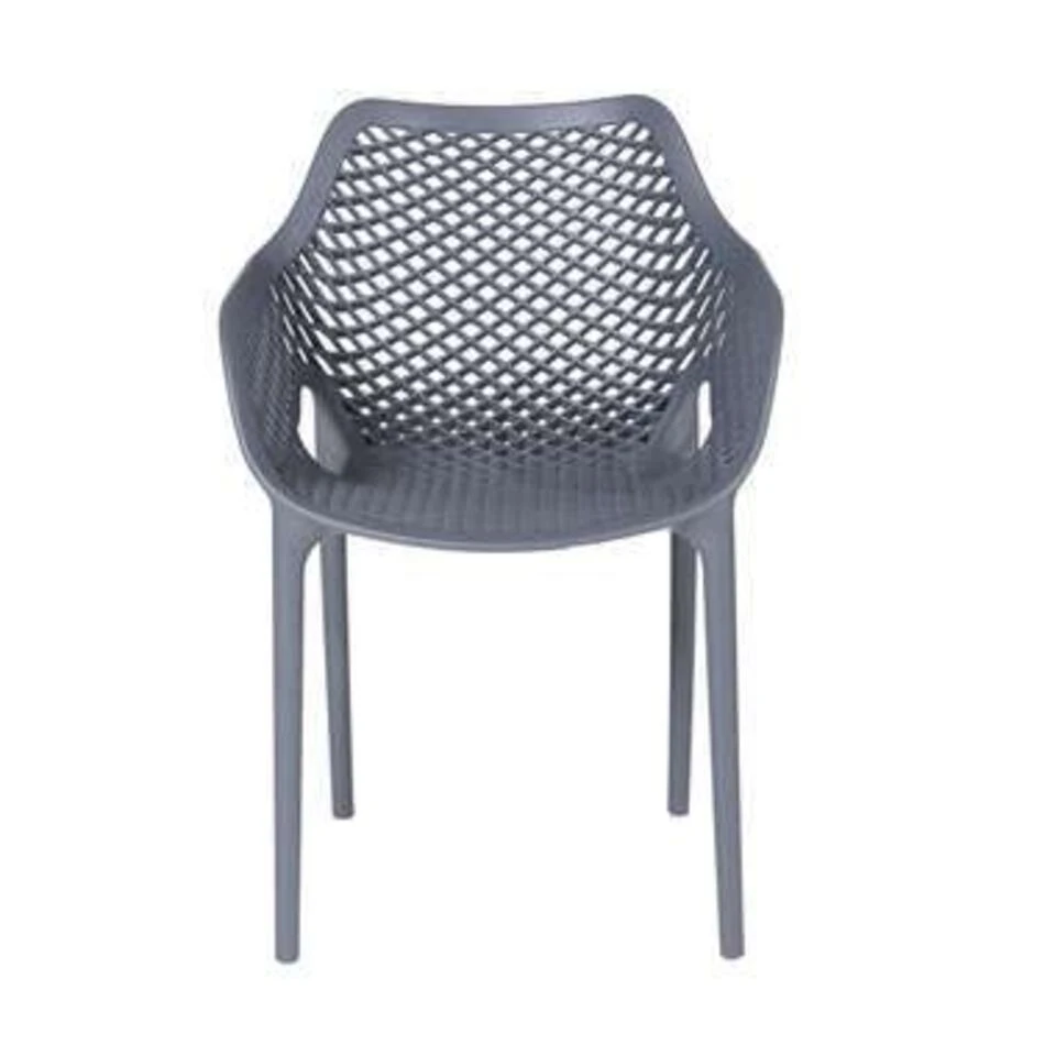 Garden Impressions Air XL Kunststof Tuinstoel Donker Grijs - 2 Stuks 3 Garden Impressions Air XL Kunststof Tuinstoel Donker Grijs - 2 Stuks - Afbeelding 3