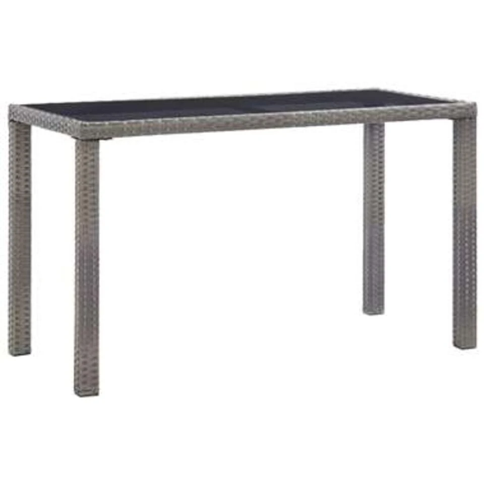 VidaXL Tuintafel 123x60x74 Cm Poly Rattan Antraciet 1 VidaXL Tuintafel 123x60x74 Cm Poly Rattan Antraciet