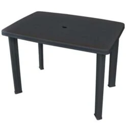 VidaXL Tuintafel 101x68x72 Cm Kunststof Antraciet