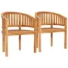 VidaXL Bananenstoelen 2 St Massief Teakhout