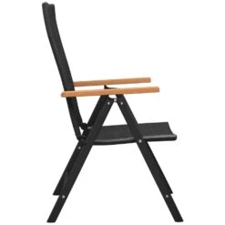 VidaXL Tuinstoelen Stapelbaar 2 St Poly Rattan Zwart -Beliani Winkel 1000006231 0103