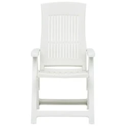 VidaXL Tuinstoelen 2 St Verstelbaar Kunststof Wit -Beliani Winkel 1000006279 0102