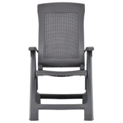 VidaXL Tuinstoelen 2 St Verstelbaar Kunststof Mokka -Beliani Winkel 1000006301 0102
