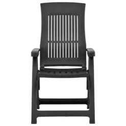 VidaXL Tuinstoelen 2 St Verstelbaar Kunststof Antracietkleurig -Beliani Winkel 1000006375 0102