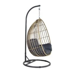 Garden Impressions Hangstoel Panama Hangstoel Ei - Natural Rotan -Beliani Winkel 1000009439 0103