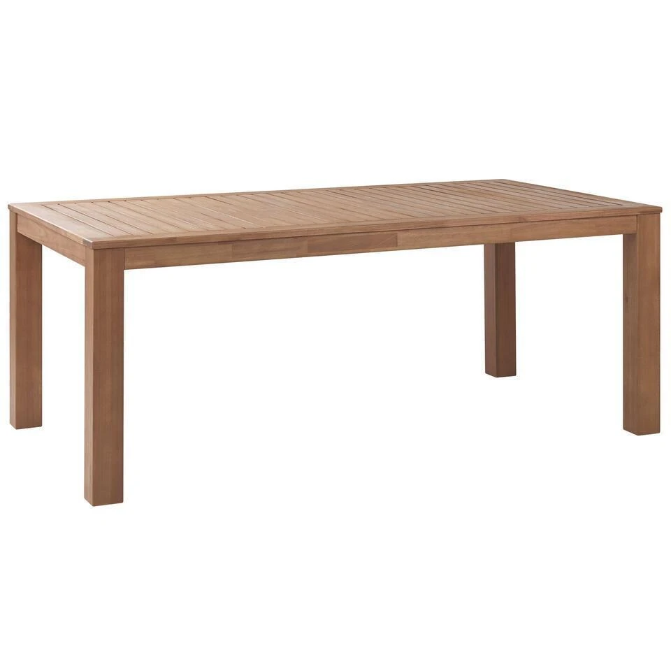 Beliani Eettafel MONSANO - Lichte Houtkleur Eucalyptushout 1 Beliani Eettafel MONSANO - Lichte Houtkleur Eucalyptushout